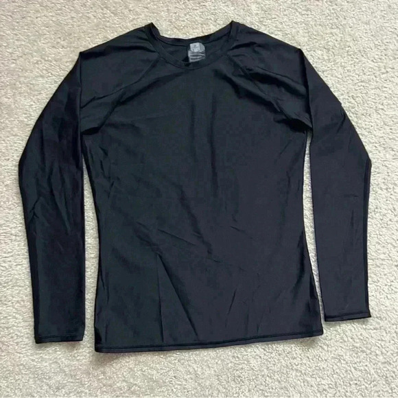 VOLCOM Black Simply Solid Long Sleeve Rashguard Swim Top Women’s Size XL. - Picture 7 of 14